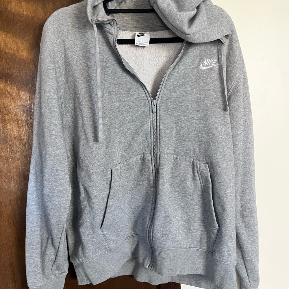 Nike Heather Gray Full-Zip Hoodie